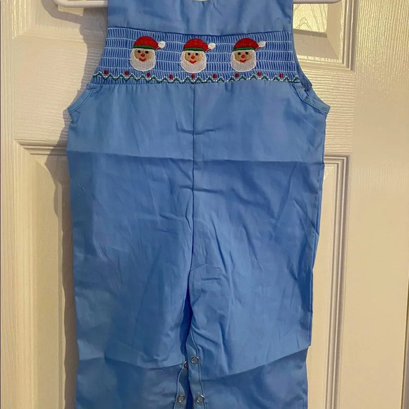 New Smocked Santa Longalls - Picture 3 of 11